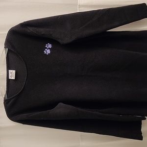 Black micro fleece pullover